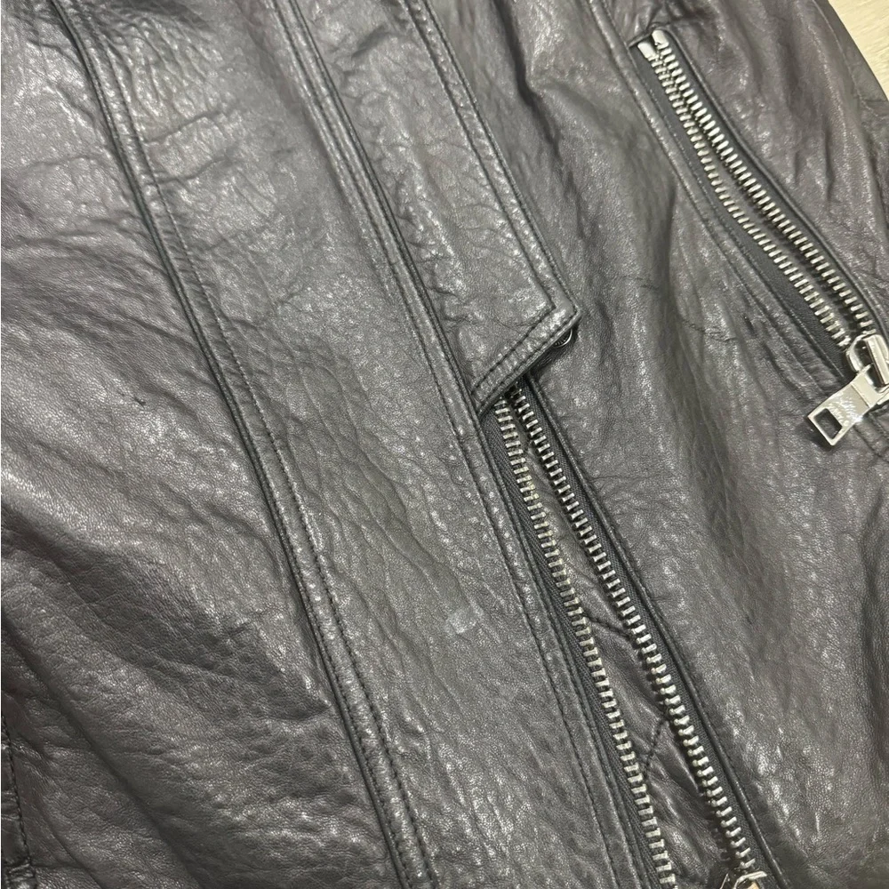 Ashley B Hooded Leather Moto Jacket - Picture 3 of 13